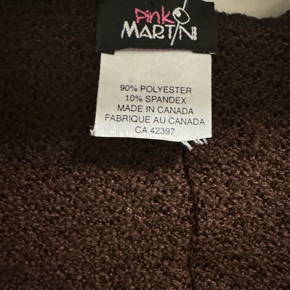 Pink Martini Brown Ruffled Sweater - Picture 2 of 4